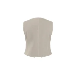 esmara® Damen-Weste, mit Leinen, 40, beige - B-Ware neuwertig