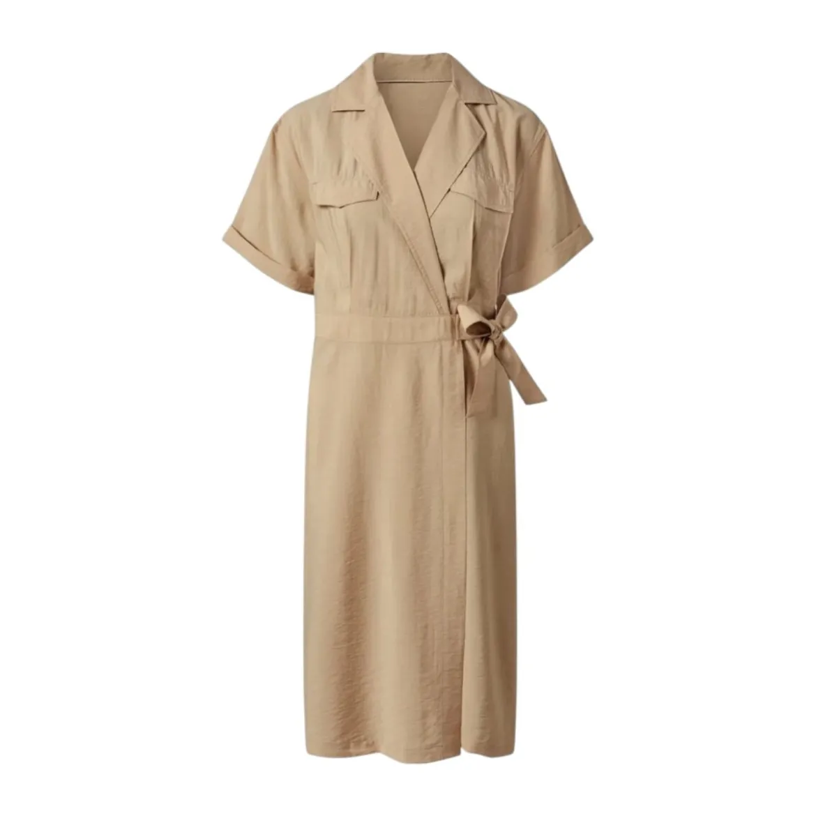 esmara® Damen Wickelkleid, 40, beige - B-Ware sehr gut