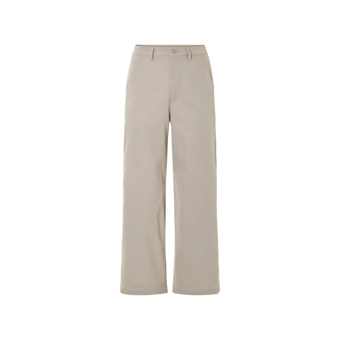 esmara® Damen Wide-Leg-Hose mit hoher Leibhöhe (Beige, 34) - B-Ware neuwertig