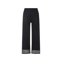 esmara® Damen Wide-Leg-Strickhose, blickdicht gefüttert (Schwarz, S(36/38)) - B-Ware neuwertig