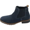 esmara® Herren Lederstiefeletten, 43, marineblau - B-Ware neuwertig