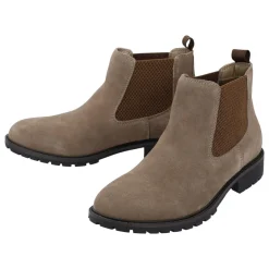 esmara® Herren-Lederstiefeletten, 41, taupe - B-Ware sehr gut