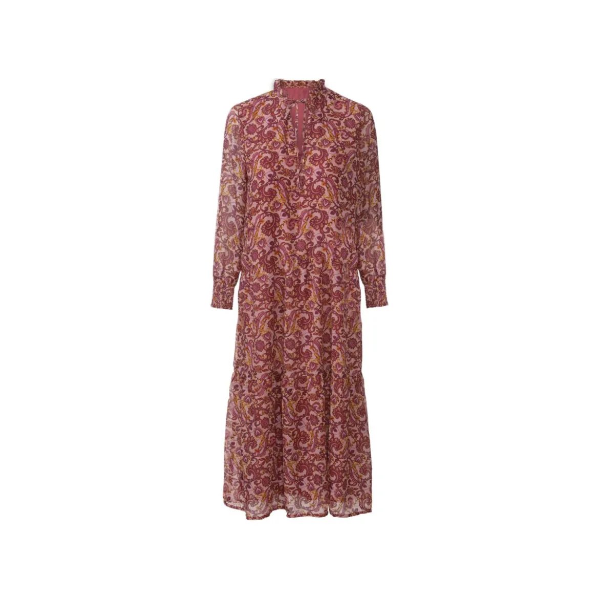 Esmara® Langes Frauenkleid, 46, orange/rot - B-Ware neuwertig