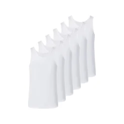 esmara® MEN Herren-Achselhemden, 6 Stück, 5/M, weiß - B-Ware neuwertig
