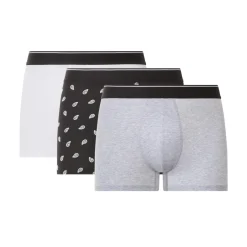 esmara® MEN Herren-Boxershorts, 3 Stück, L, schwarz/grau/weiß - B-Ware sehr gut