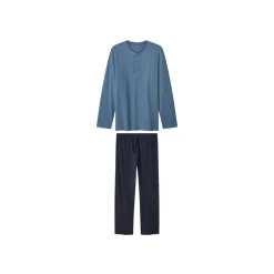 ESMARA MEN Herren Pyjama, XL, blau/navy - B-Ware neuwertig