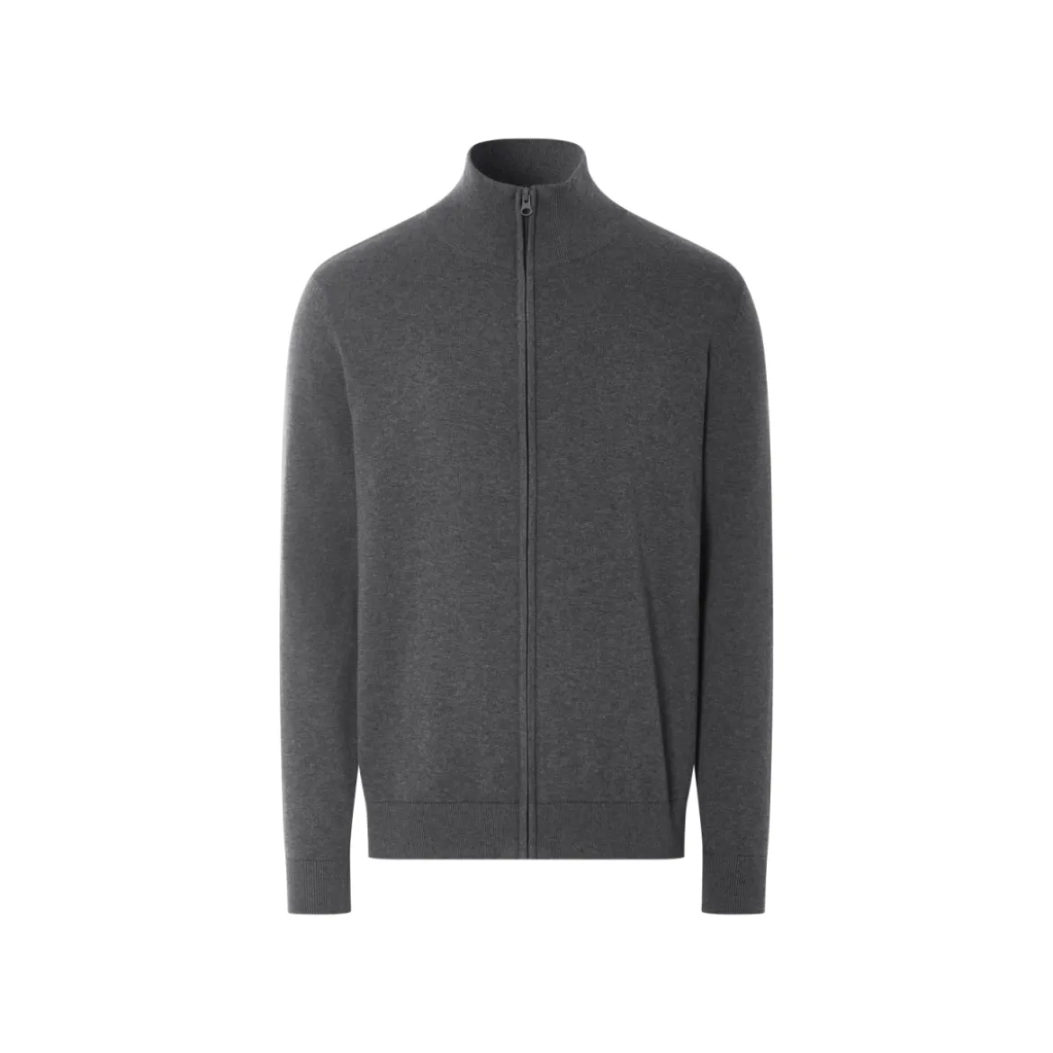 esmara Men Herren Strickjacke, mit Rippbündchen (Grau, S (44/46)) - B-Ware neuwertig