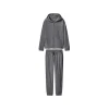 esmara® 2-teiliger Fleece-Hausanzug, für Damen, S, grau - B-Ware neuwertig