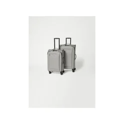 esmara® 2-teiliges Trolley-Reisekoffer-Set, grau - B-Ware