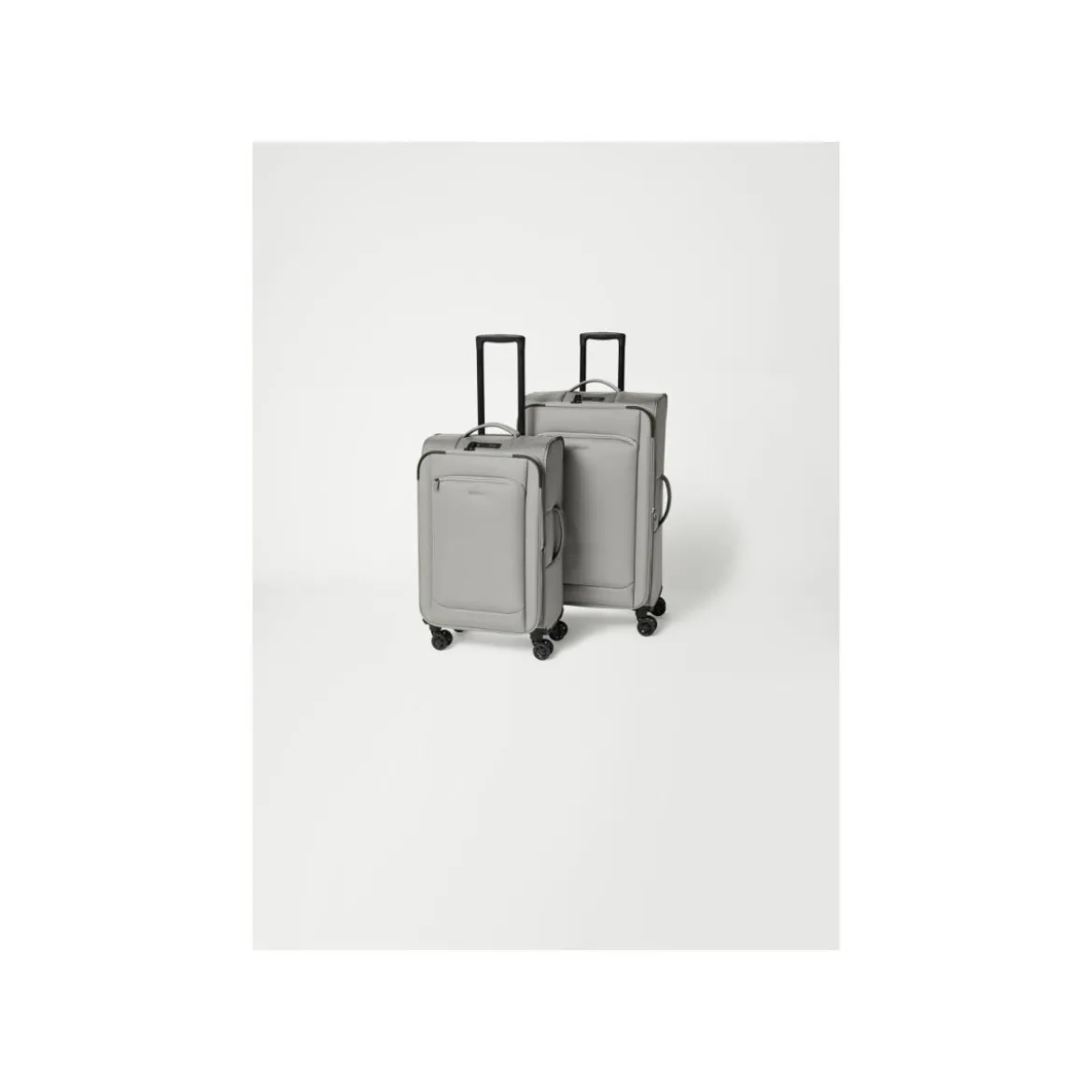 esmara® 2-teiliges Trolley-Reisekoffer-Set, grau - B-Ware