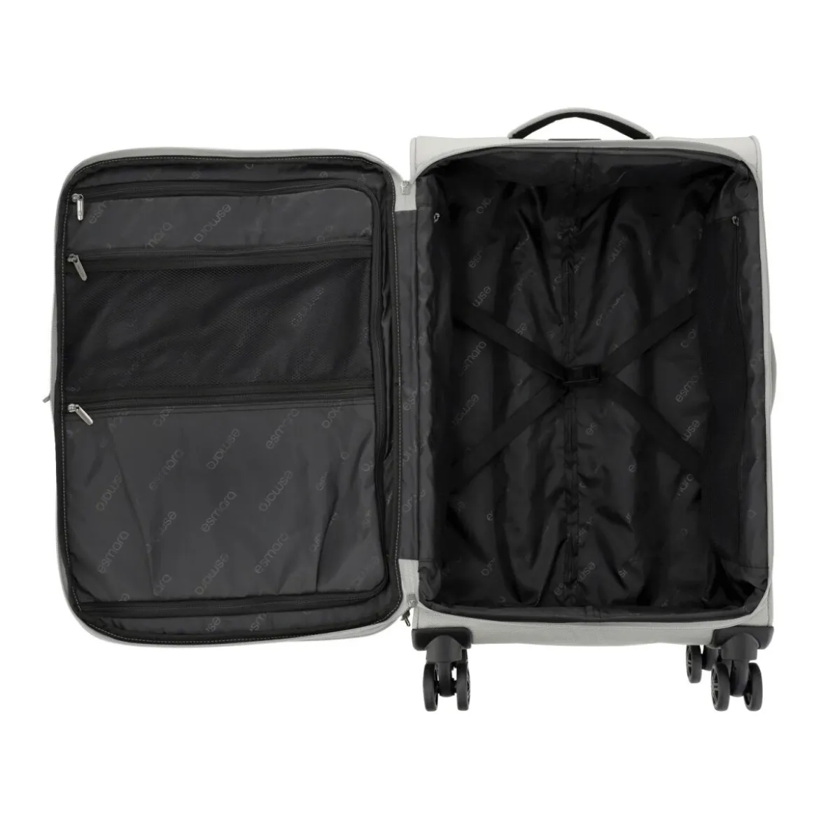 esmara® Trolley-Reisekoffer, grau - B-Ware