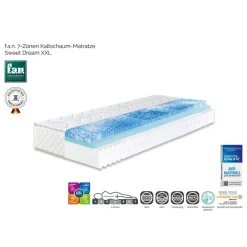 f.a.n. 7-Zonen-Kaltschaummatratze »Sweet Dream XXL«, mit Gelschaum-Topper, 26 cm Höhe (H2, 90 x 200 cm) - B-Ware Transportschaden Kosmetisch