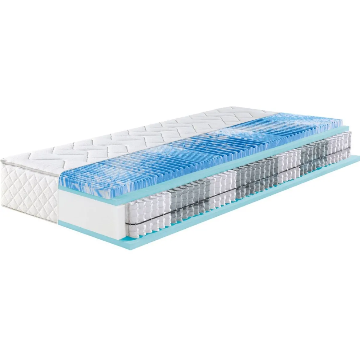 f.a.n. 7-Zonen-Taschenfederkern-Matratze »Sweet Dream XXL«, mit Gelschaum-Topper (H3, 100 x 200 cm) - B-Ware neuwertig