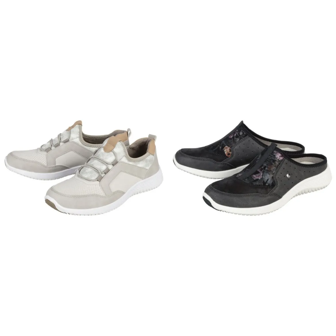 Footflexx Damen Freizeitschuhe / Sabots mit Lederdecksohle - B-Ware