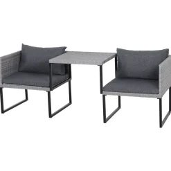 GARDAMO Lounge Set »Malaga« 3-teilig, grau - B-Ware