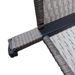 Gardamo Vigo Lounge Set, aus Geflecht Mix, 4-teilig, grau - B-Ware Transportschaden