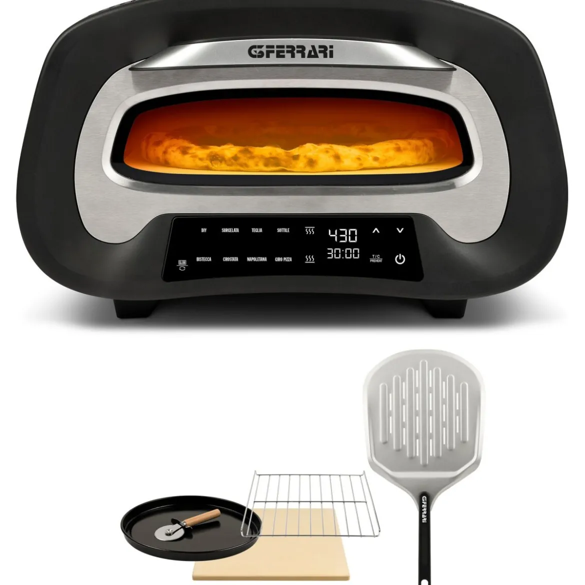 G3Ferrari Pizzaofen-Set G'10186, schwarz - B-Ware neuwertig