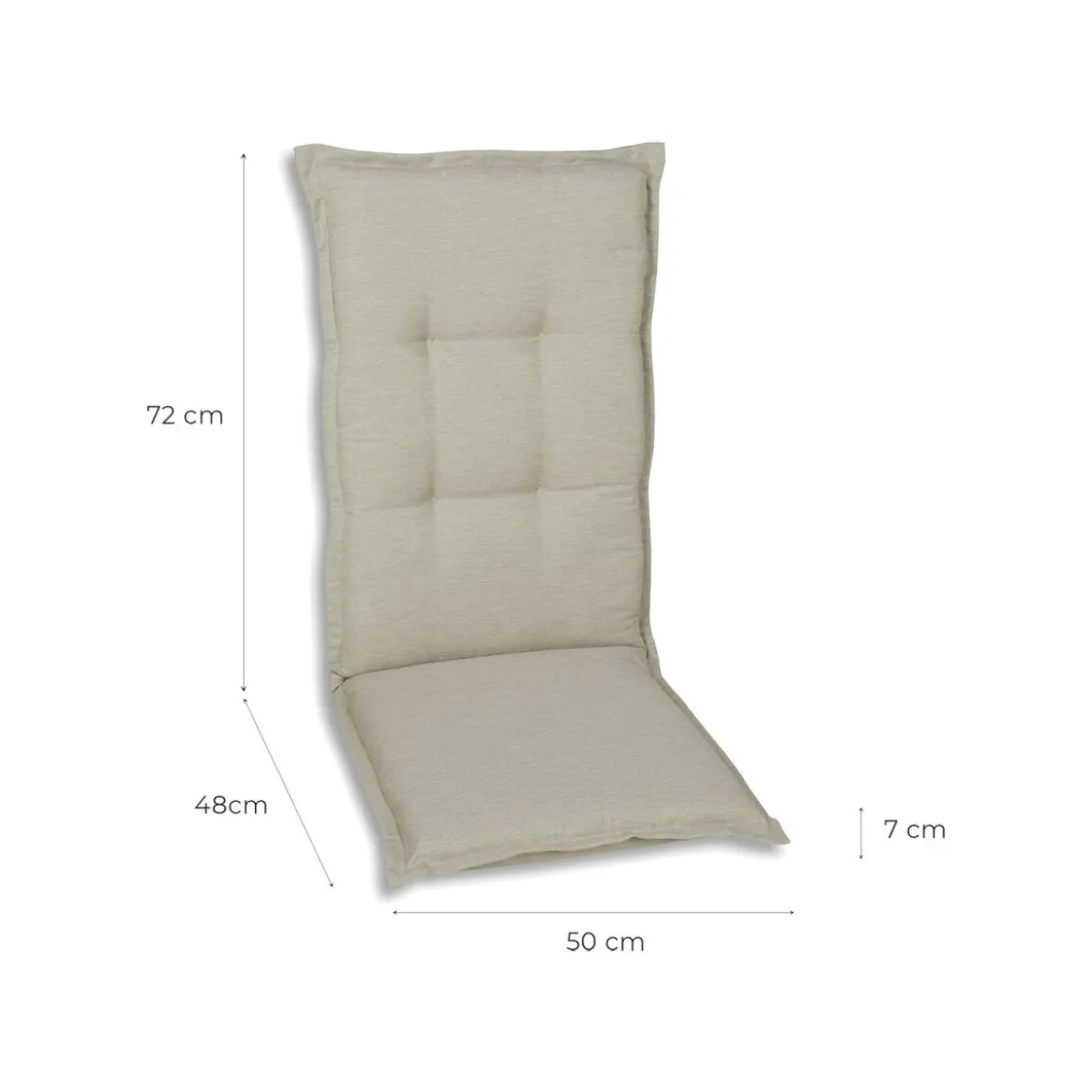 GO-DE Textil Gartenauflage / Kissen, wasserabweisend, pflegeleicht - B-Ware