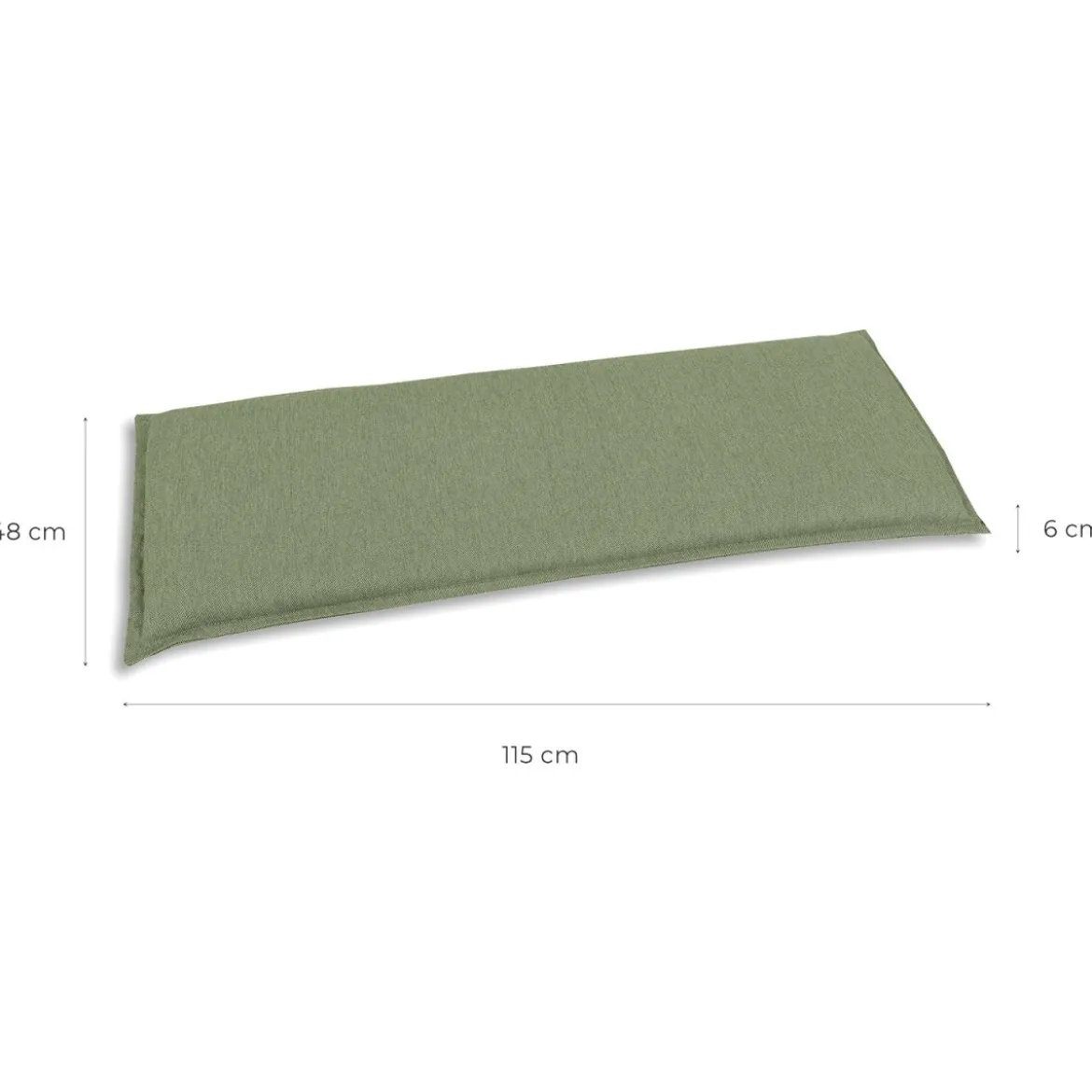 GO-DE Textil Gartenauflage / Kissen, wasserabweisend, pflegeleicht - B-Ware