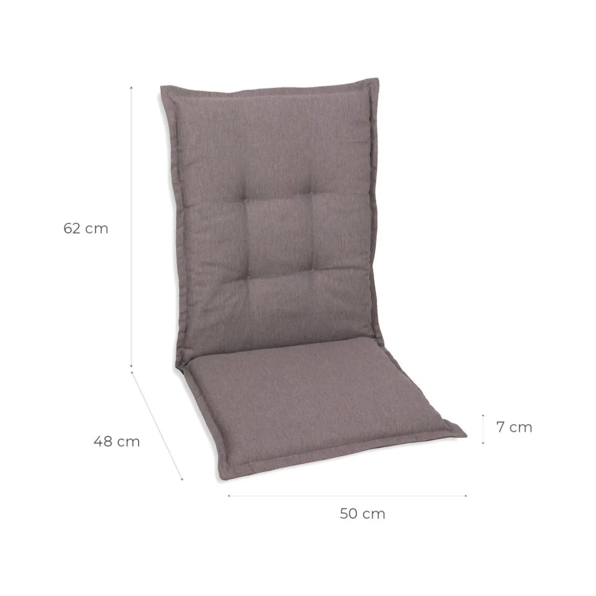 GO-DE Textil Gartenauflage / Kissen, wasserabweisend, pflegeleicht - B-Ware