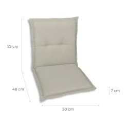 GO-DE Textil Gartenauflage / Kissen, wasserabweisend, pflegeleicht - B-Ware