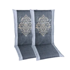 GO-DE Textil Gartenauflage Living Garden (2er Set Mittellehner, Grau) - B-Ware sehr gut