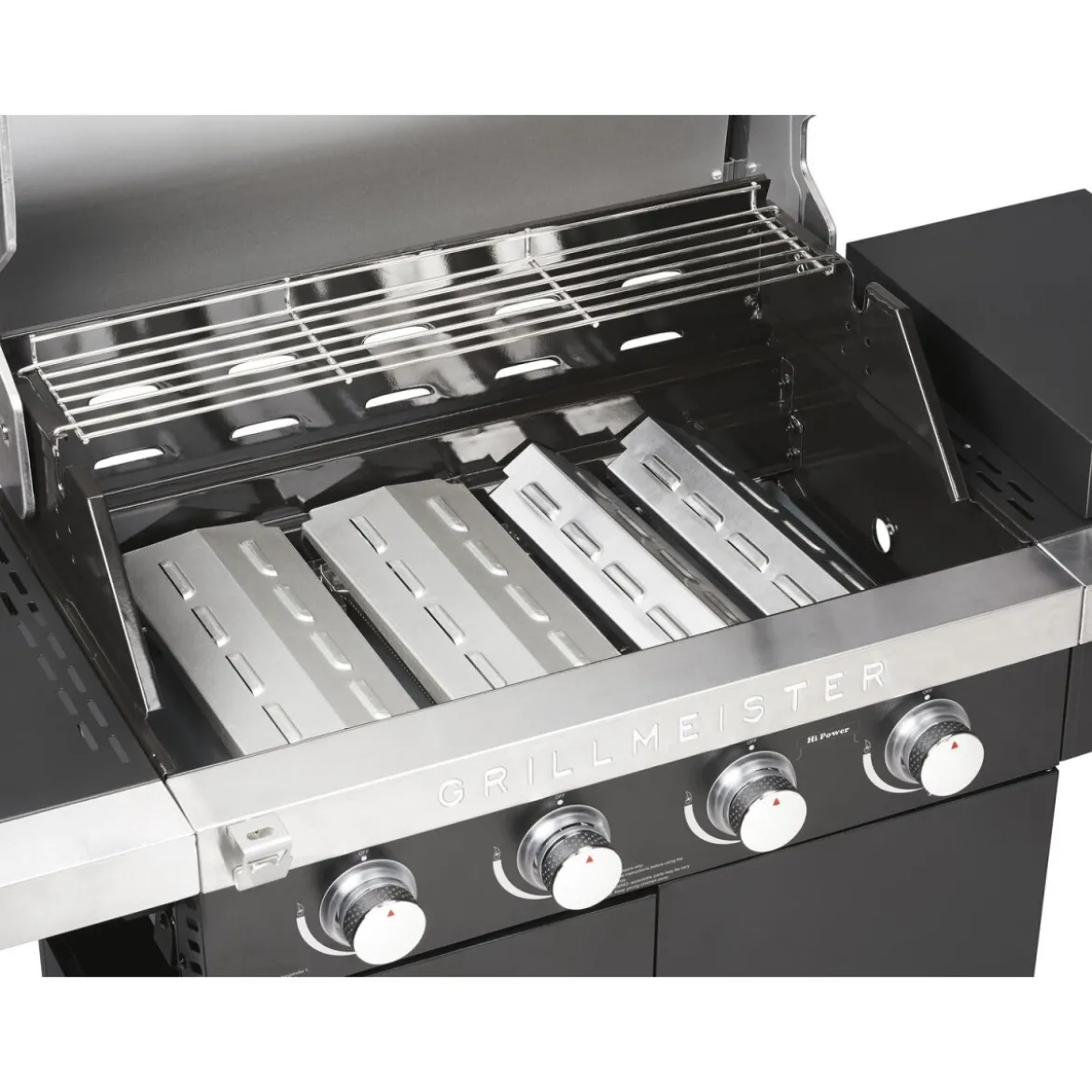 GRILLMEISTER Gasgrill, 4plus1 Brenner, 19,7 kW, mit 4 Garzonen - B-Ware neuwertig