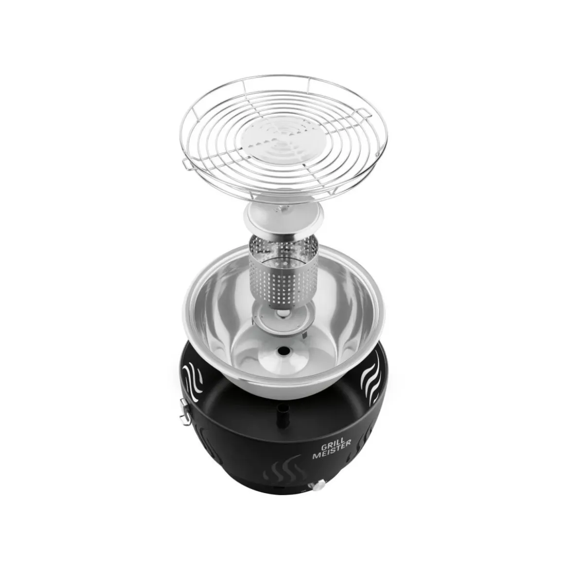 GRILLMEISTER Holzkohlegrill GAG 34 D1, mit Aktivbelüftung - B-Ware