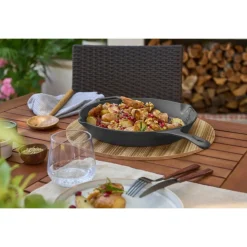 GRILLMEISTER Koch- und Grillzubehör, Gusseisen-Bratpfanne glatt - B-Ware sehr gut