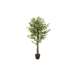 HJH OFFICE Kunstpflanze / Kunstbaum FICUS Kunststoff - B-Ware sehr gut