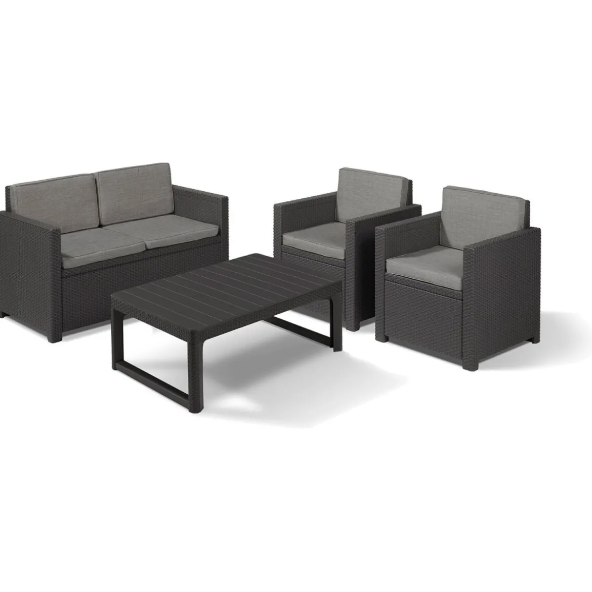 Keter Lounge Set Victoria / Lyon (anthrazit) - B-Ware neuwertig