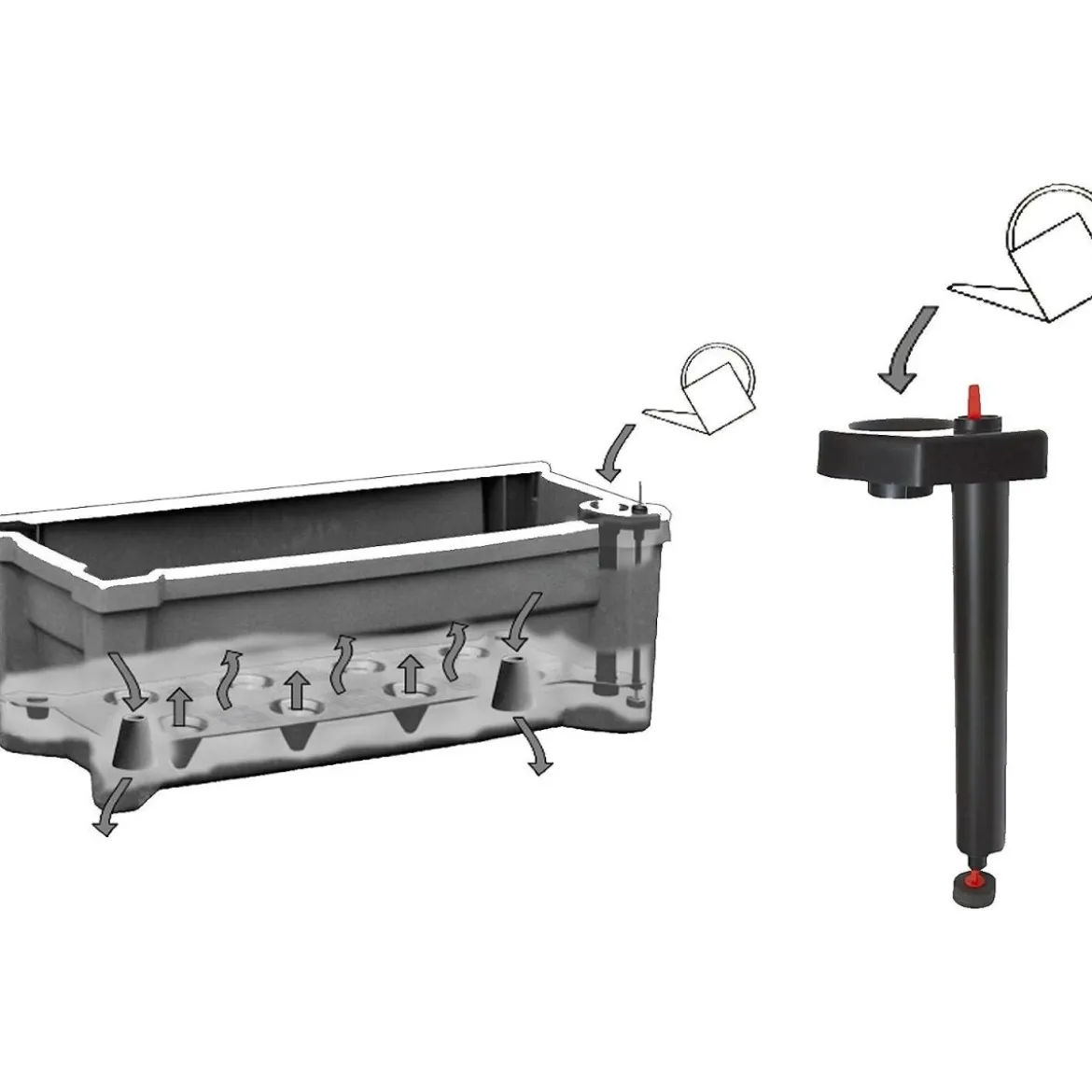 KHW Pflanzkasten Calypso, anthrazit - B-Ware neuwertig
