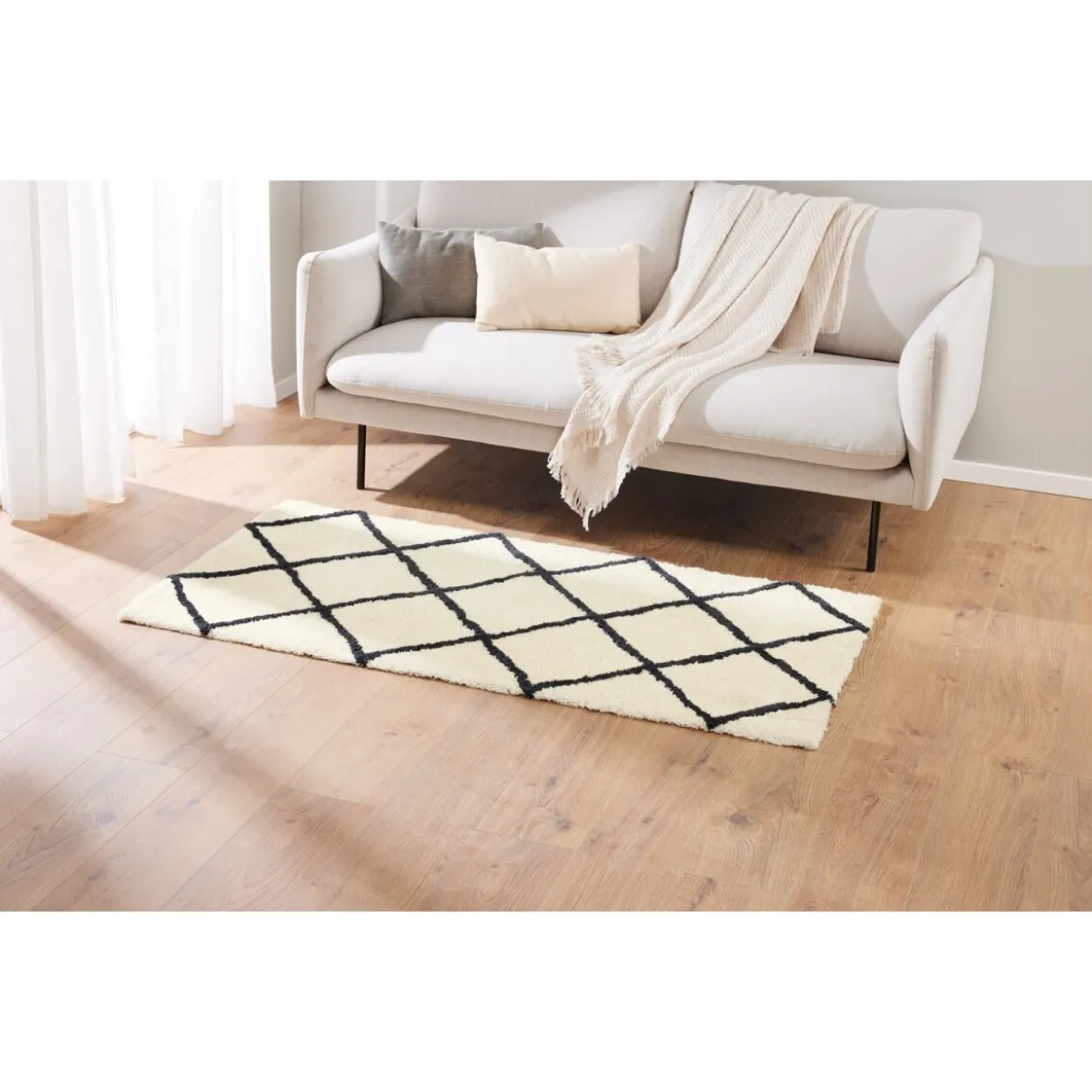 Langflor-Teppich, 80 x 150 cm / Ø 100 cm - B-Ware