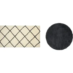 Langflor-Teppich, 80 x 150 cm / Ø 100 cm - B-Ware