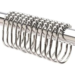 2LB Depot 12 extra große Duschvorhangringe aus Edelstahl - B-Ware sehr gut
