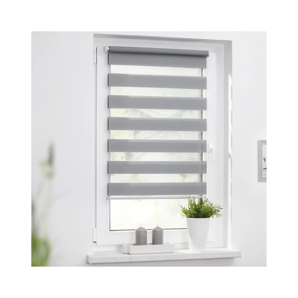 LICHTBLICK Duo Rollo Klemmfix, ohne Bohren, ab 45 x 150 cm - B-Ware