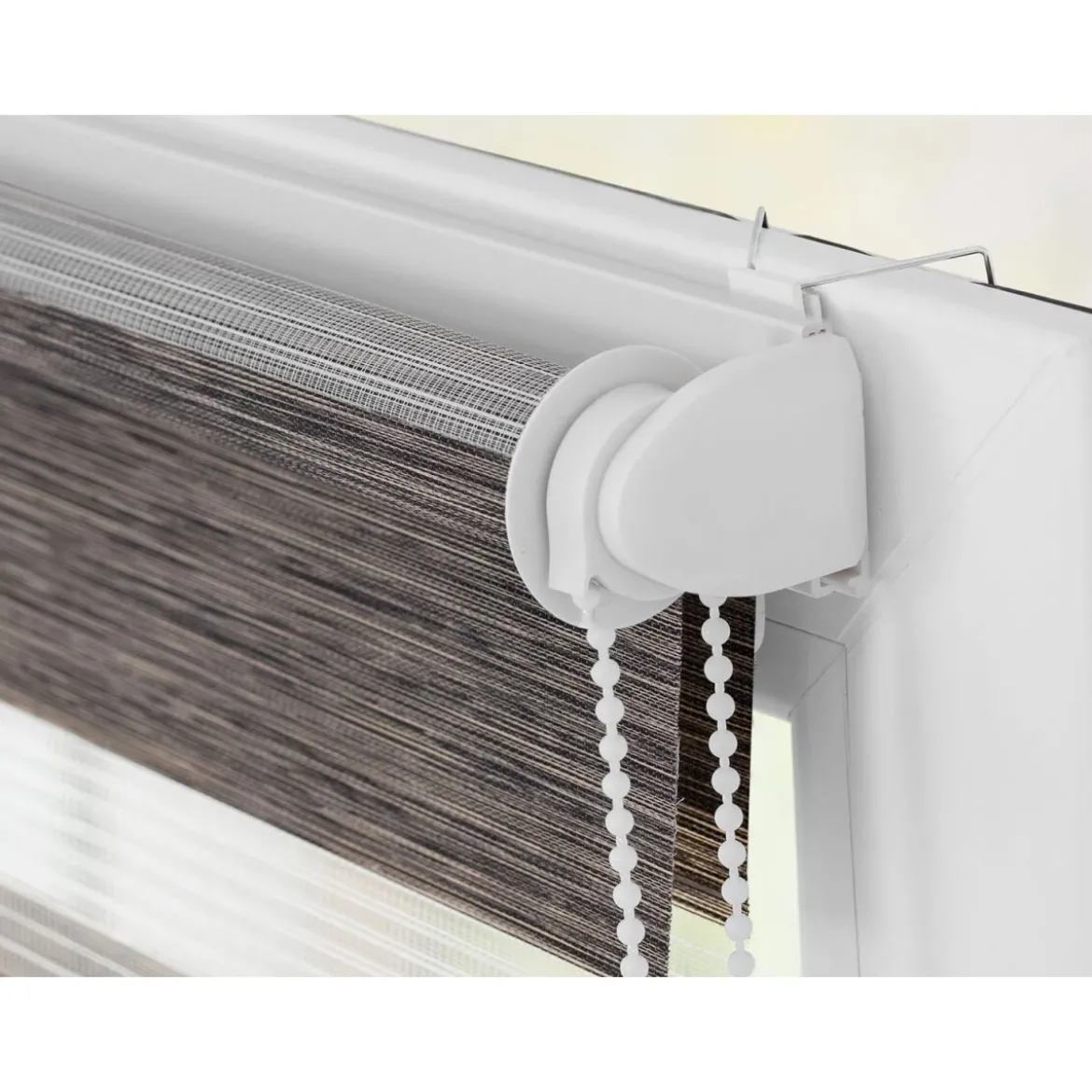 LICHTBLICK Duo Rollo Klemmfix, ohne Bohren, meliert, ab 45 x 150 cm - B-Ware