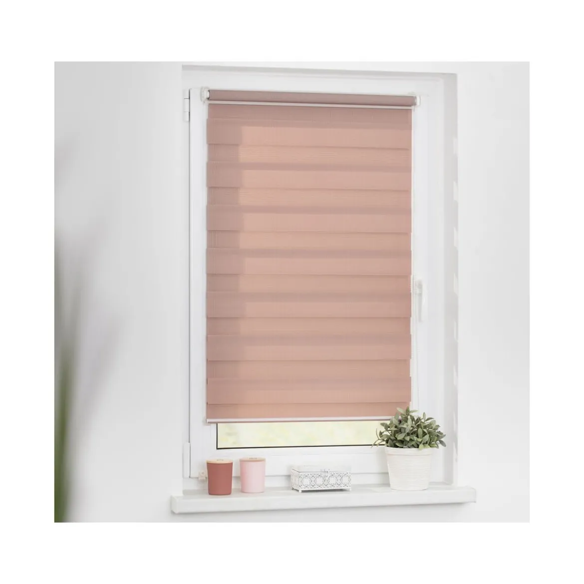 Lichtblick Duo-Rollo Klemmfix, ohne Bohren, verspannt, blickdicht, ab 45 x 150 cm - B-Ware