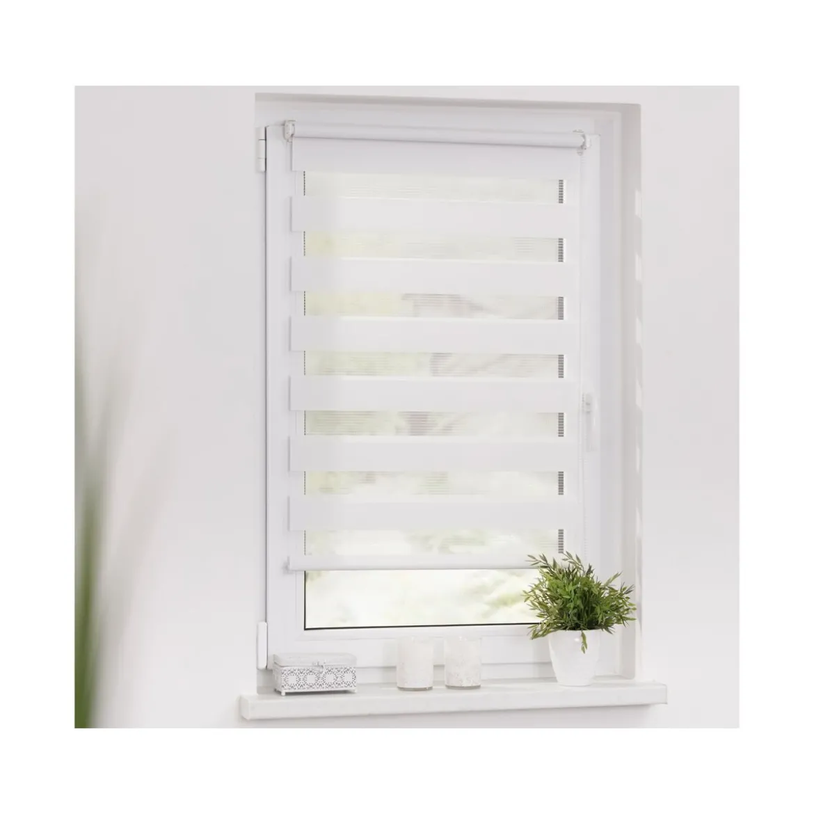 Lichtblick Duo-Rollo Klemmfix, ohne Bohren, verspannt, blickdicht, ab 45 x 150 cm - B-Ware