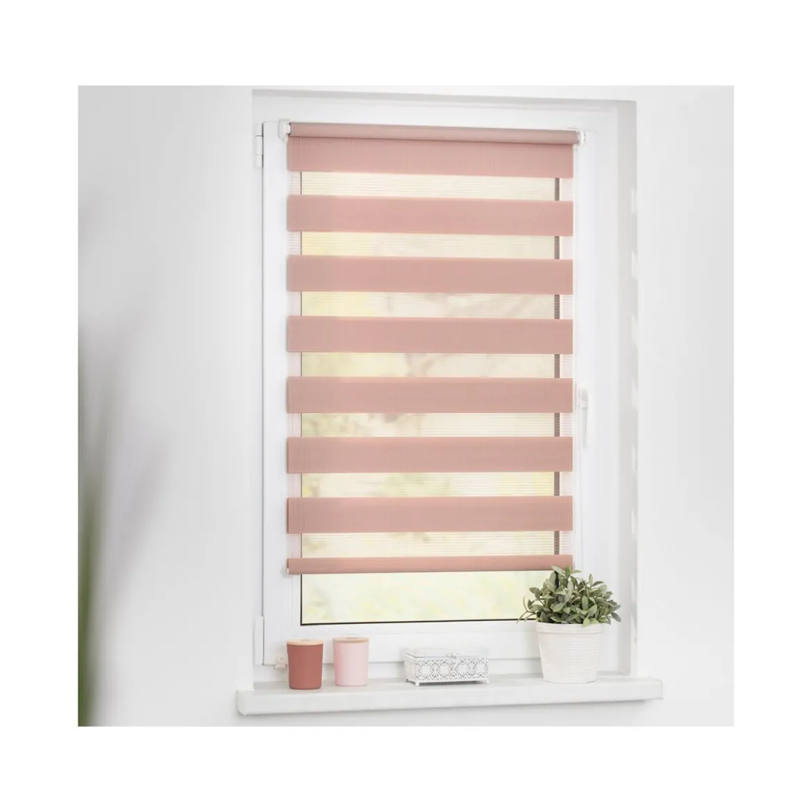 Lichtblick Duo-Rollo Klemmfix, ohne Bohren, verspannt, blickdicht, ab 45 x 150 cm - B-Ware