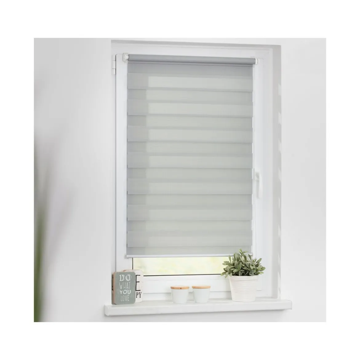 Lichtblick Duo-Rollo Klemmfix, ohne Bohren, verspannt, blickdicht, ab 45 x 150 cm - B-Ware