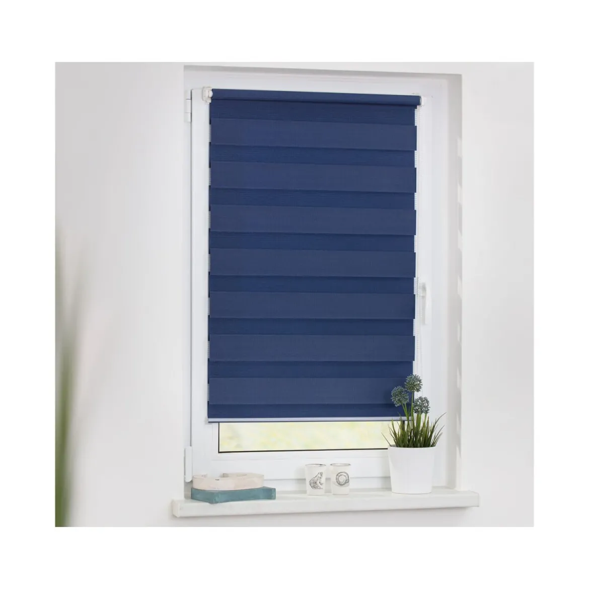 Lichtblick Duo-Rollo Klemmfix, ohne Bohren, verspannt, blickdicht, ab 45 x 150 cm - B-Ware