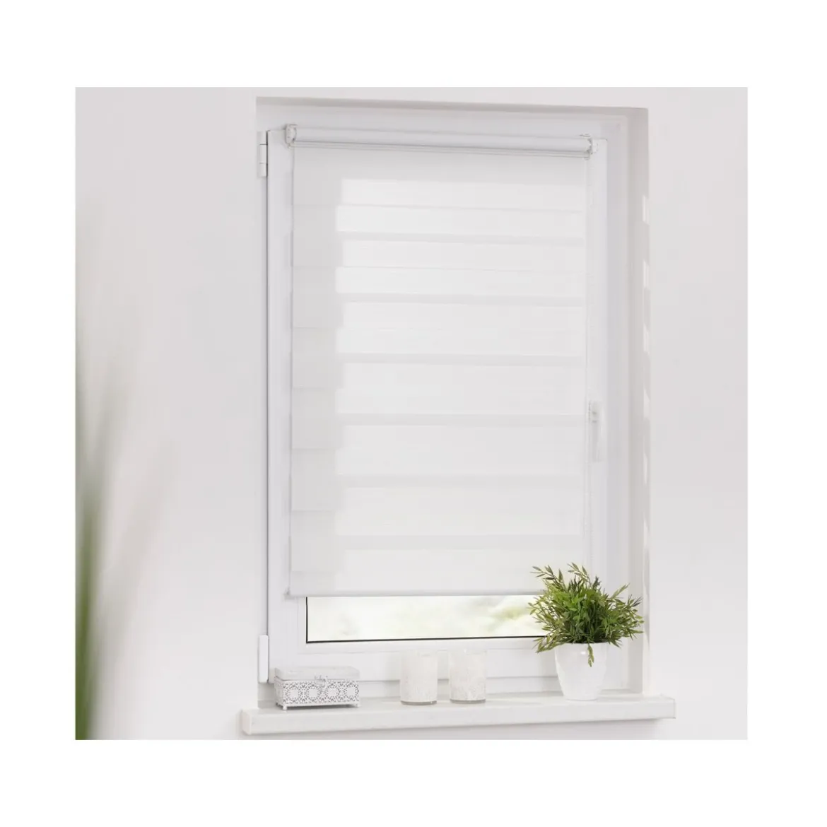 Lichtblick Duo-Rollo Klemmfix, ohne Bohren, verspannt, blickdicht, ab 45 x 150 cm - B-Ware
