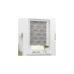 Lichtblick Duo Rollo Welle Doppelrollo Klemmfix 70 x 150 cm grau - B-Ware neuwertig