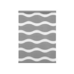 Lichtblick Duo Rollo Welle Doppelrollo Klemmfix 70 x 150 cm grau - B-Ware neuwertig