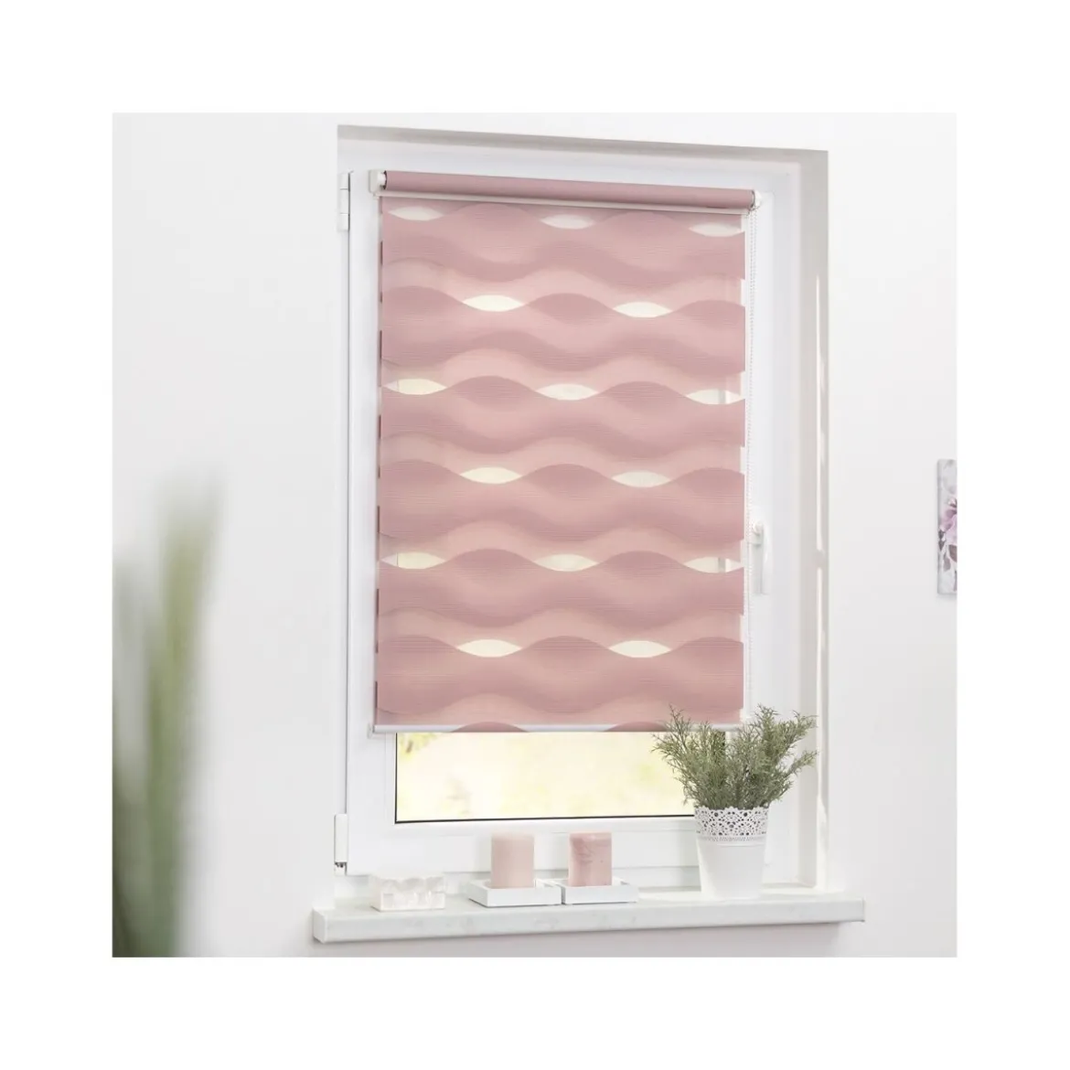 Lichtblick Duo Rollo Welle Klemmfix, ohne Bohren, ab 45 x 150 cm - B-Ware