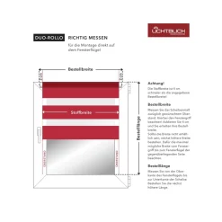 Lichtblick Klemmfix Duo-Rollo, ohne Bohren, 60 x 150 cm, dunkelbraun - B-Ware neuwertig