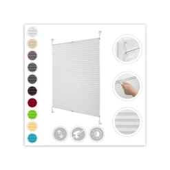Lichtblick Plissee Klemmfix, ohne Bohren, verspannt, ab 45 x 130 cm - B-Ware