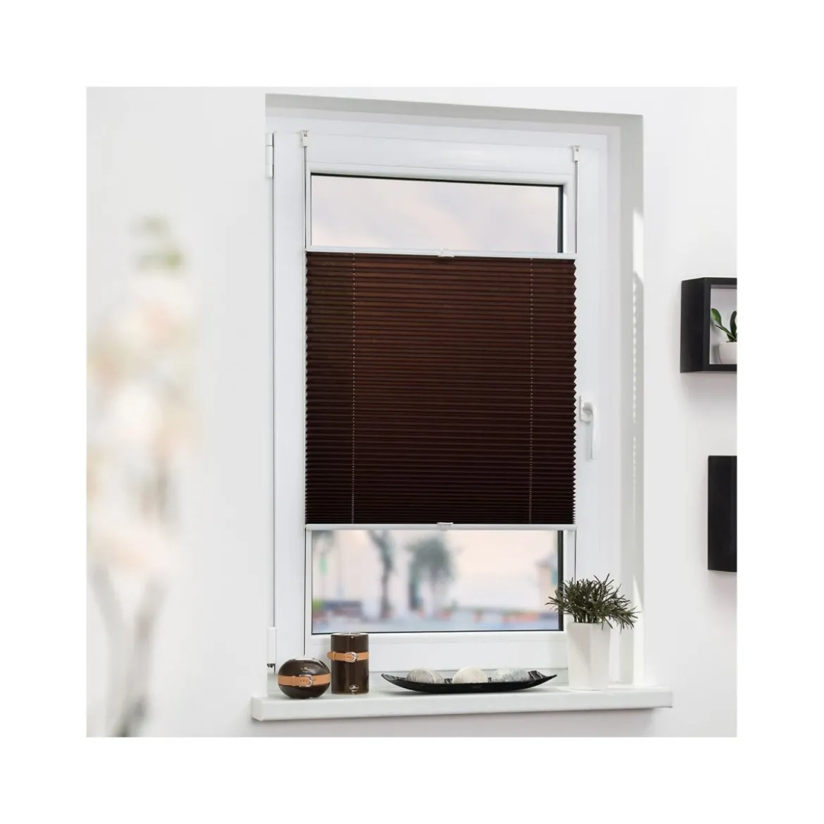 Lichtblick Plissee Klemmfix, ohne Bohren, verspannt, ab 45 x 130 cm - B-Ware
