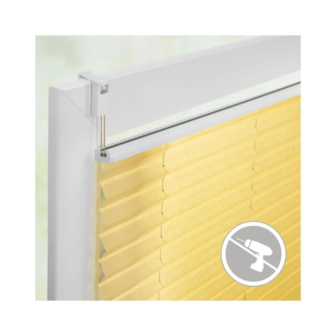 Lichtblick Plissee Klemmfix, ohne Bohren, verspannt, ab 45 x 130 cm - B-Ware